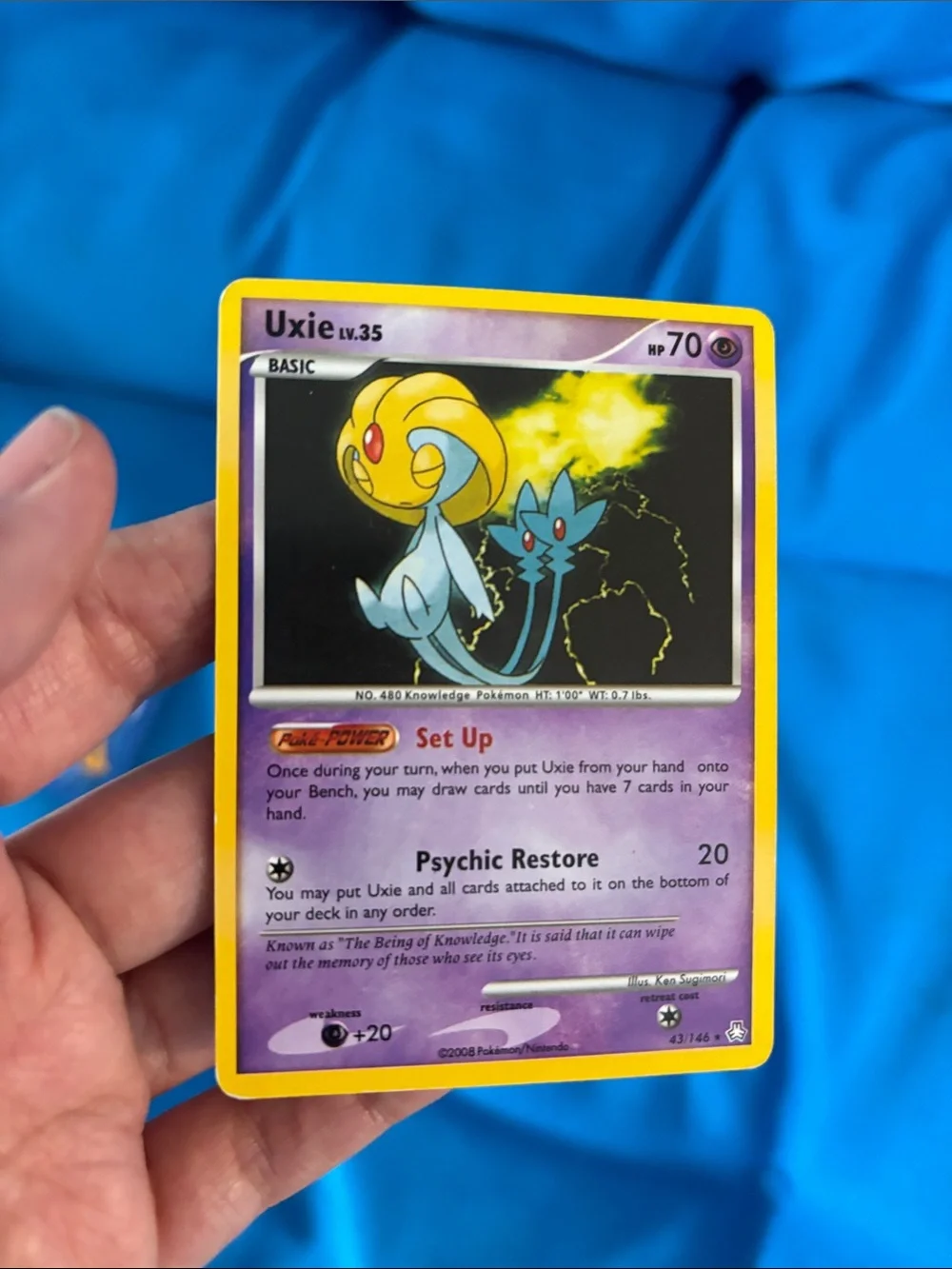 Pokémon Cards Azelf Uxie HP 70 Psychic Type Pokemon 2008 NWOTS Two In Stock